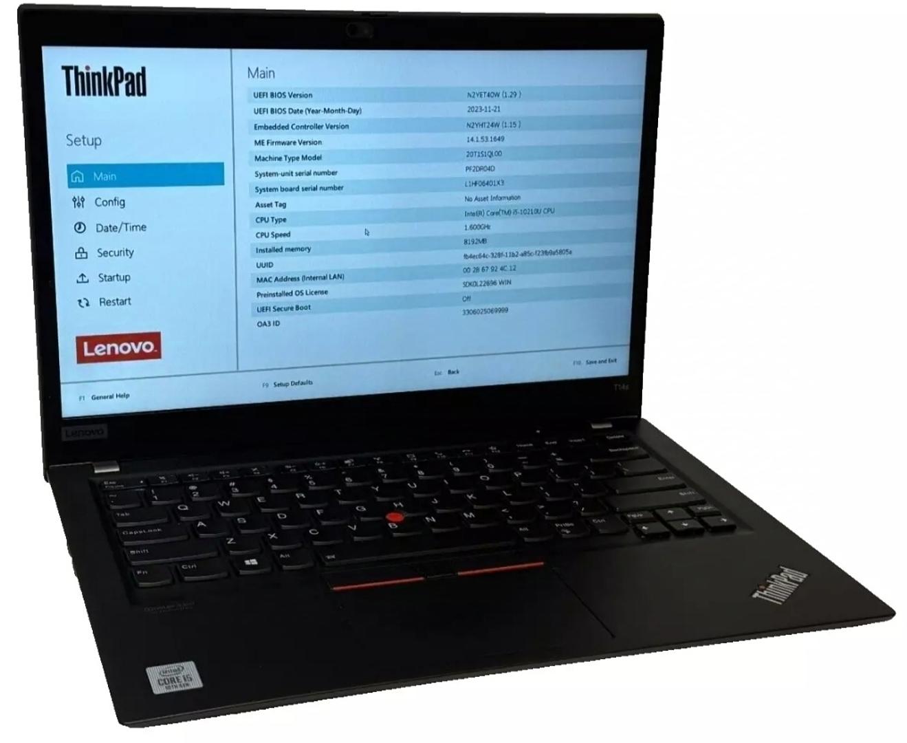 computadoras y laptops - Lenovo Thinkpad t14s 