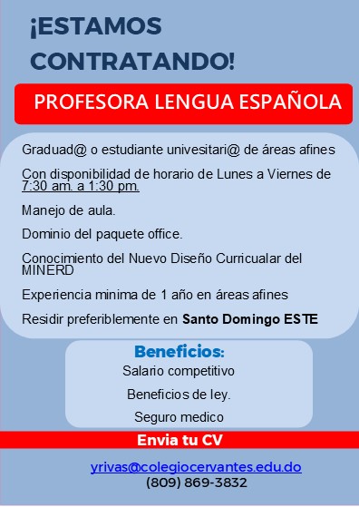 empleos disponibles - Docentes Lengua Española 