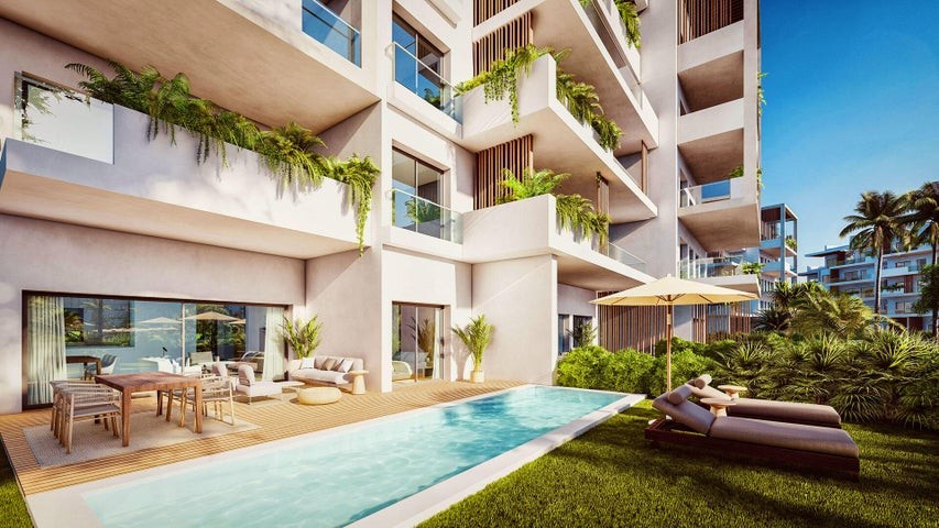apartamentos - Proyecto en venta Punta Cana #24-152 tres dormitorios, balcón, piscina, Gym. 7