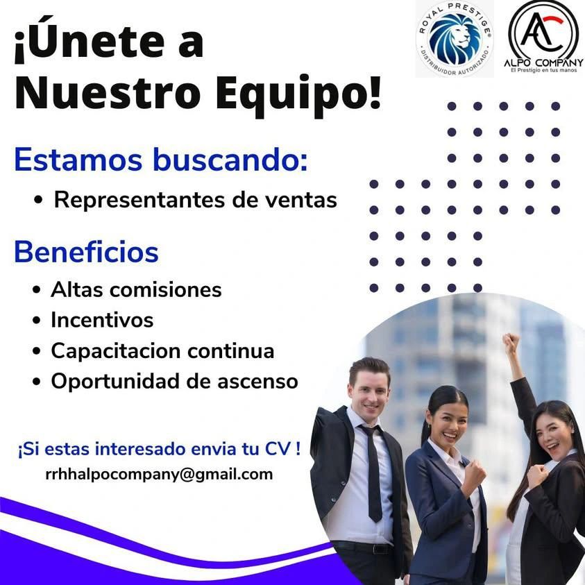 empleos disponibles - Se busca Representante de Ventas