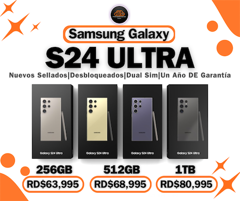 celulares y tabletas - Samsung Galaxy S24 Ultra 256GB 512GB 1TB Nuevos Sellados Dual Sim 
