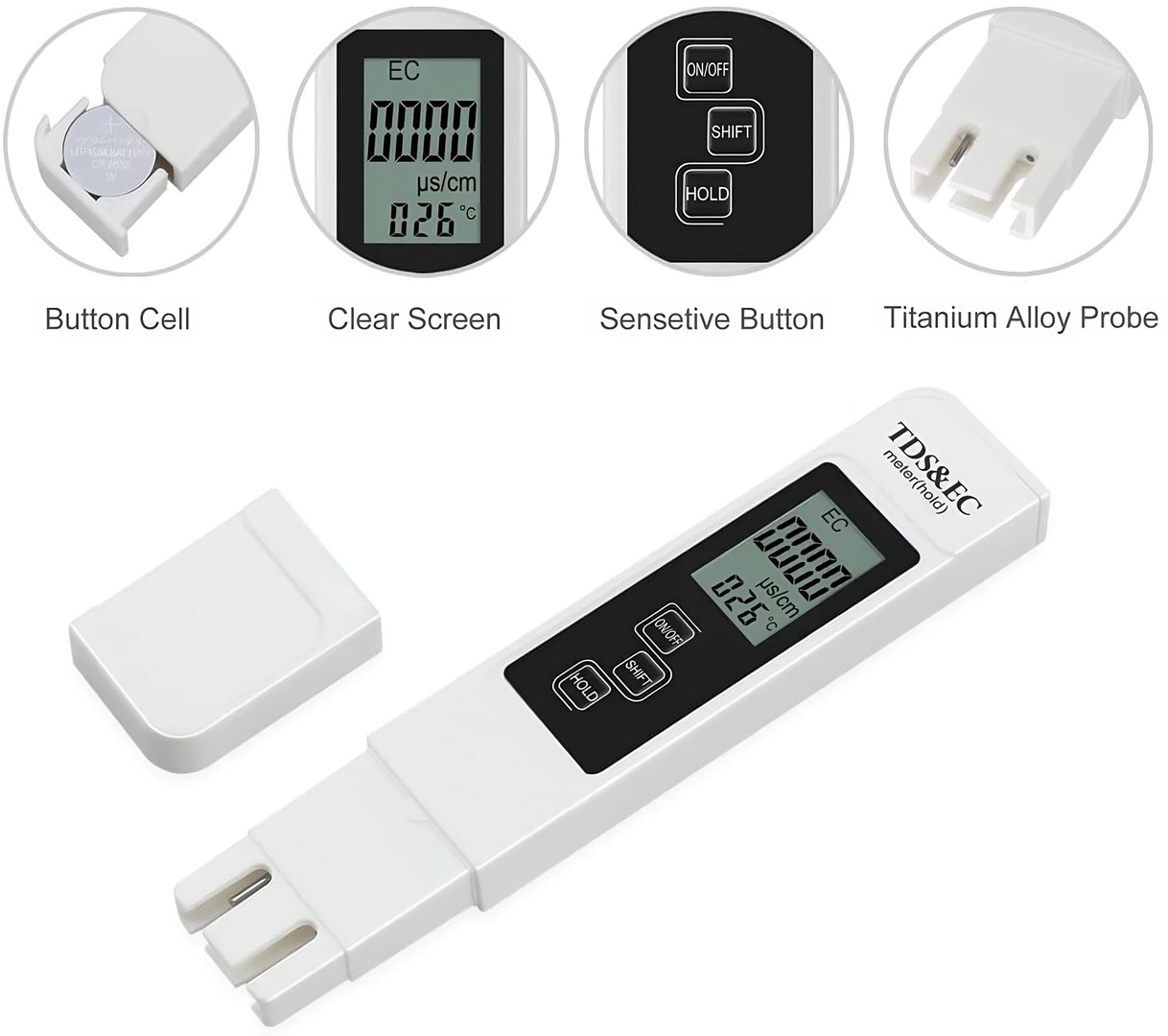 otros electronicos - Medidor Digital de agua TDS EC ppm de temperatura de pureza del agua Probador  3