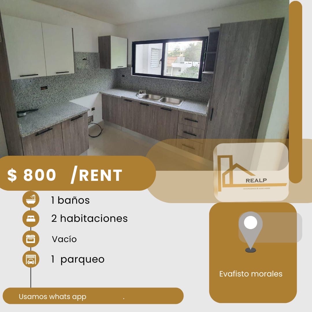 apartamentos - hermoso apartamento en una zona céntrica en Evaristo Morales  0