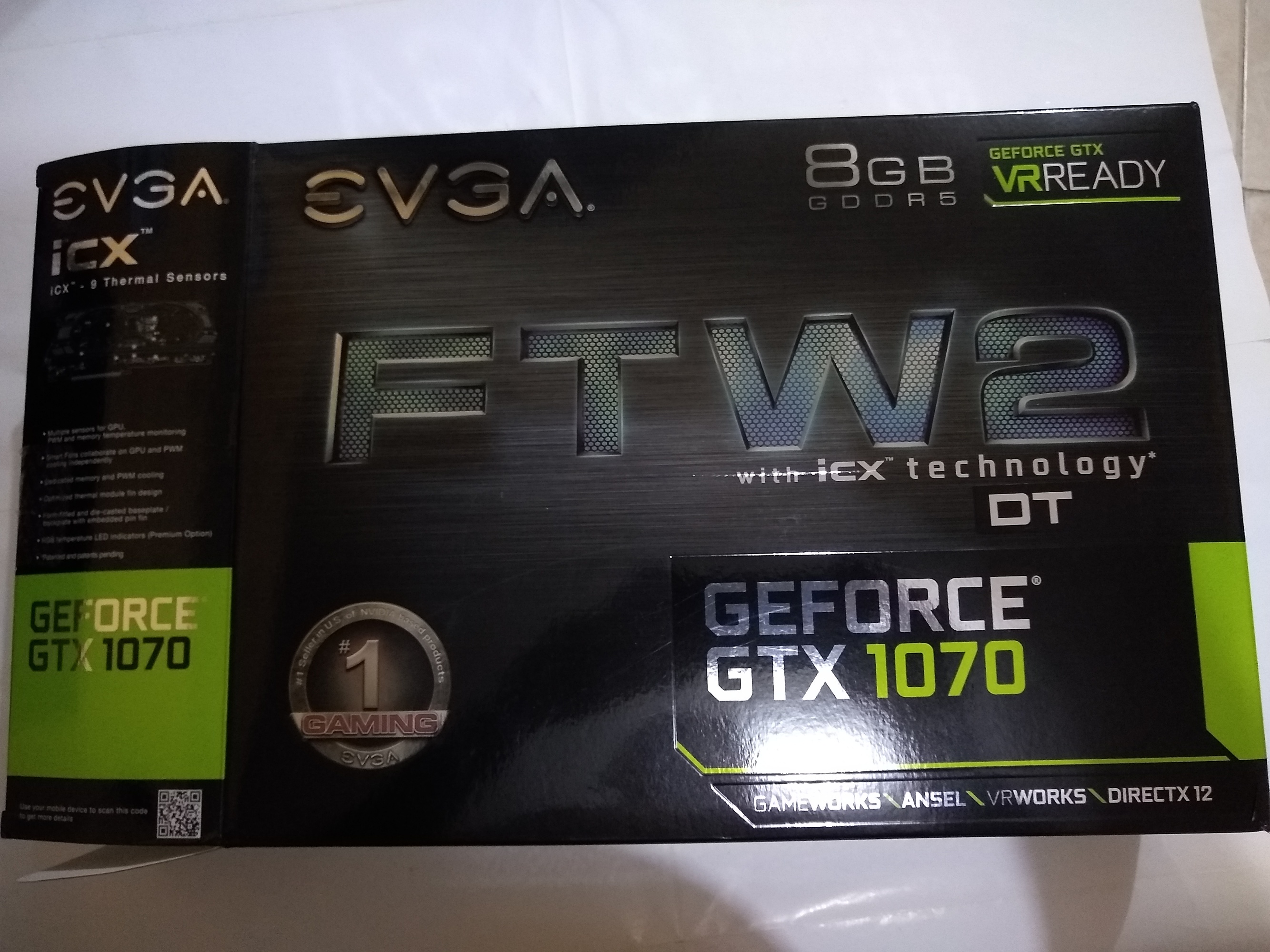 computadoras y laptops - Tarjeta De Video EVGA GeForce GTX 1070 8GB GDDR5 R