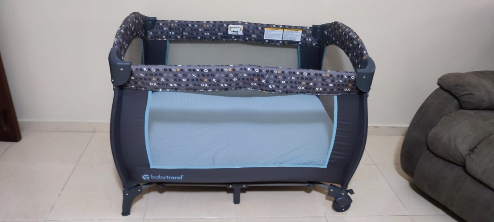 muebles - Corral para bebé BabyTrend azul 3