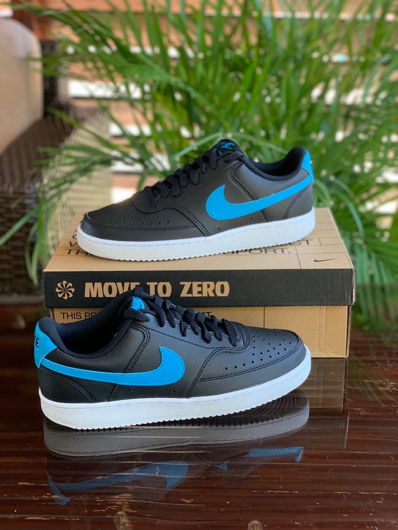 zapatos para hombre - Nike Court Low Black-Blue 2