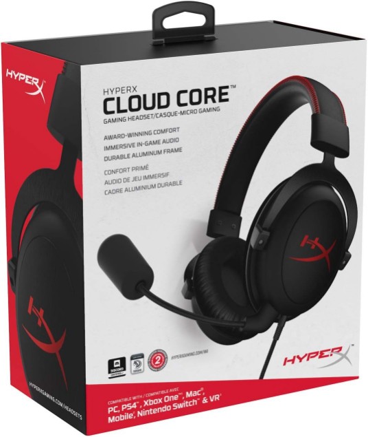 camaras y audio - HyperX Cloud Core KHX-HSCC-BK Audifonos para juegos de PC/PS4 1