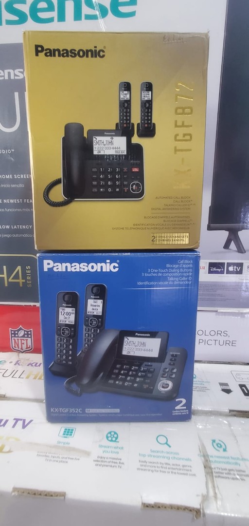 electrodomesticos - telefono Panasonic fijo e inalambrico 3 estaciones 3