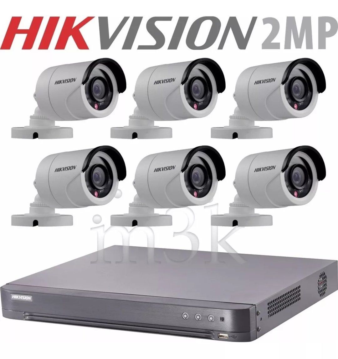 camaras y audio - 6 CAMARAS DE SEGURIDAD HIKVISION 