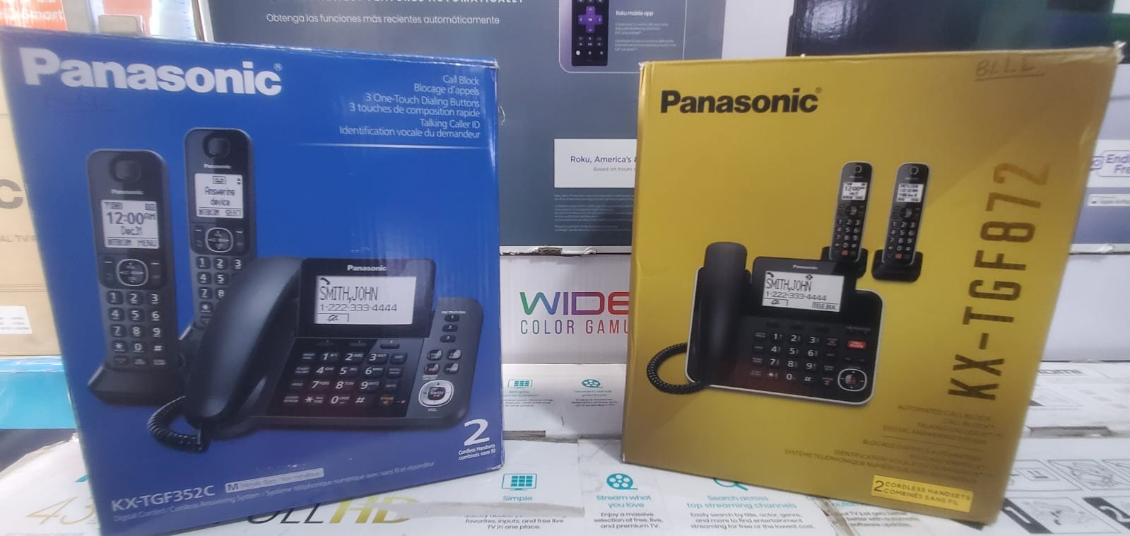 electrodomesticos - telefono Panasonic fijo e inalambrico 3 estaciones 1