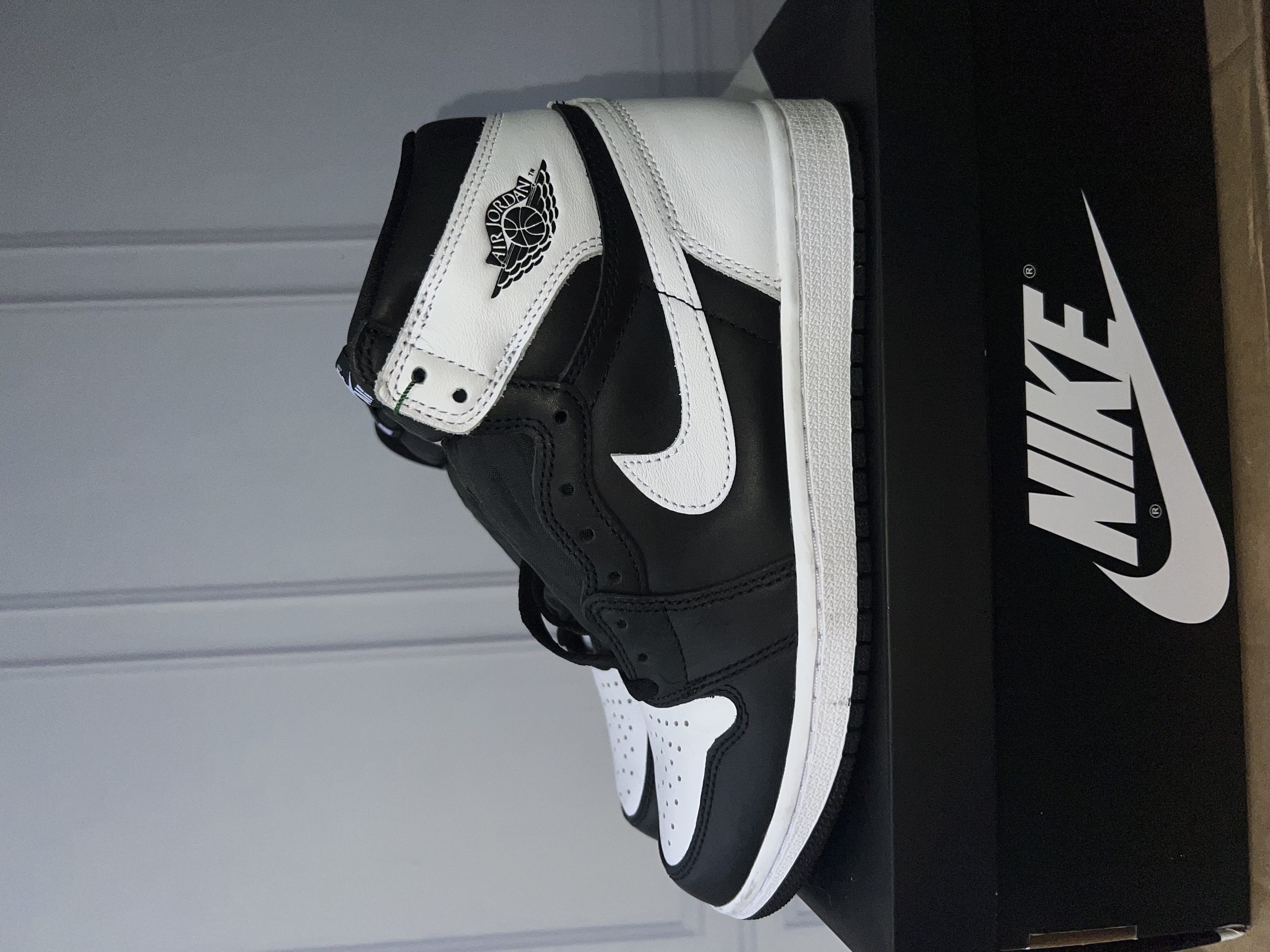 zapatos para hombre - AIR JORDAN 1 HIGH BLACK AND WHITE Size 8 