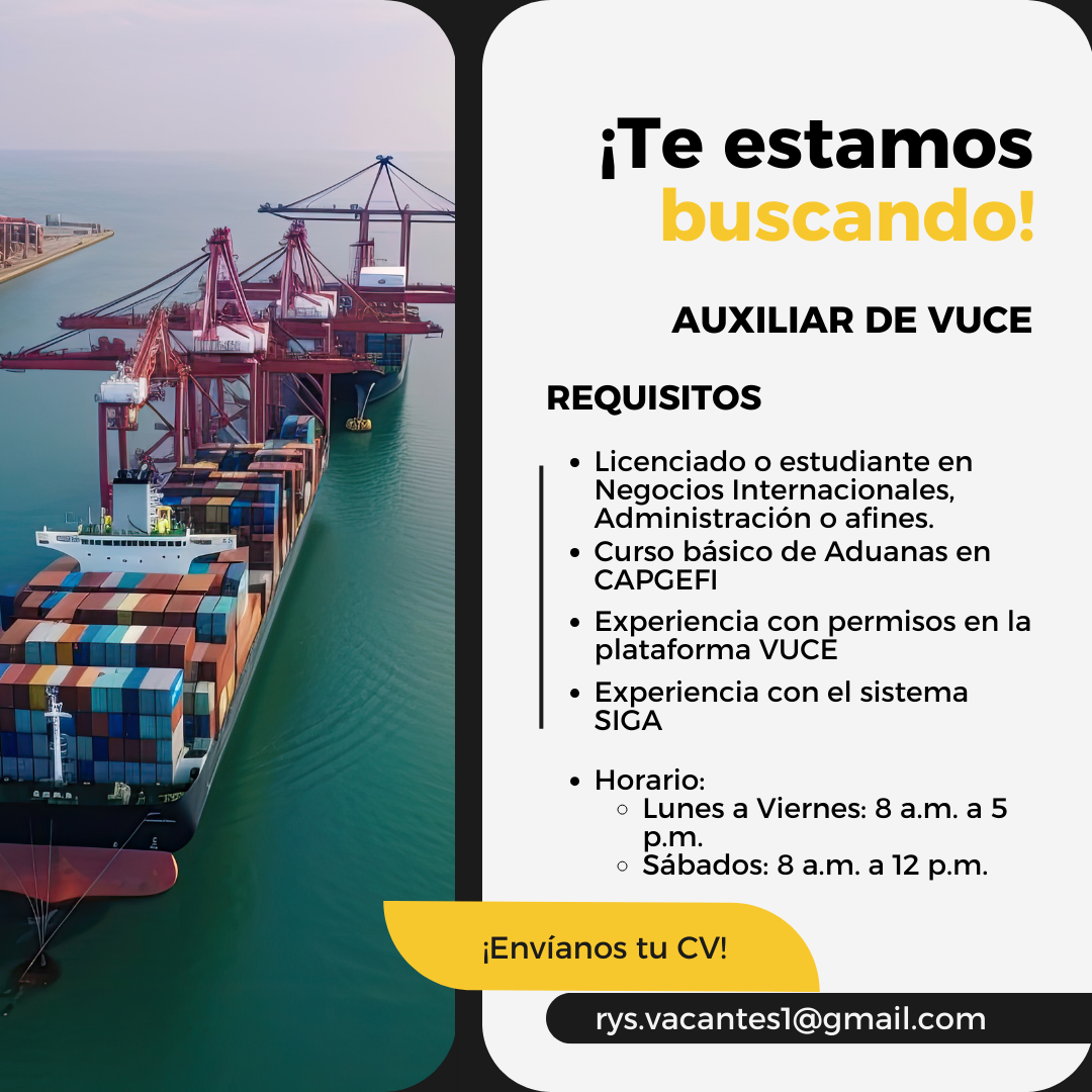 empleos disponibles - Auxiliar de VUCE