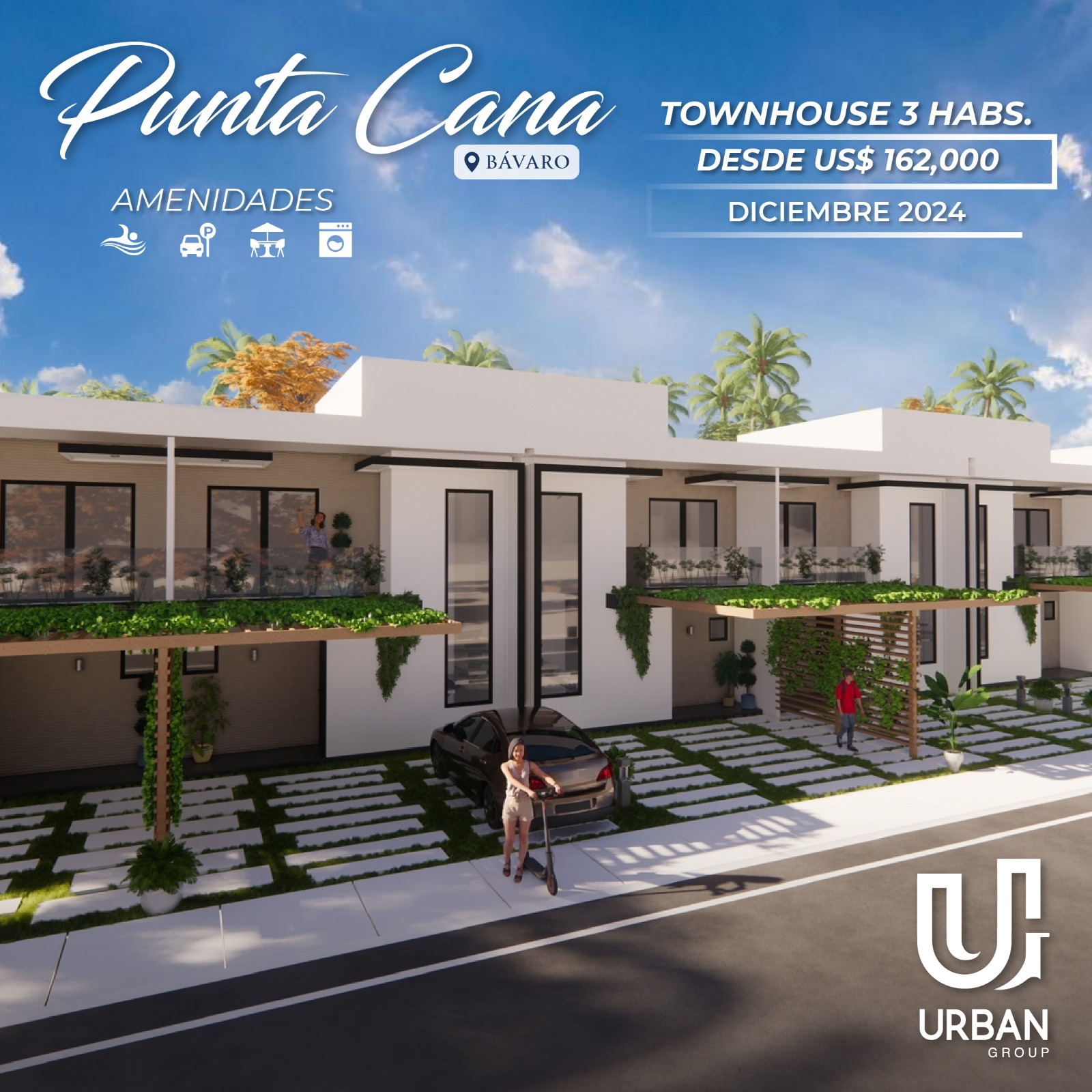 apartamentos - Townhouses 3 Habitaciones en Punta Cana