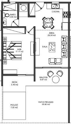 apartamentos - Proyecto en venta Punta Cana #24-320 un dormitorio, excelentes áreas sociales. 8