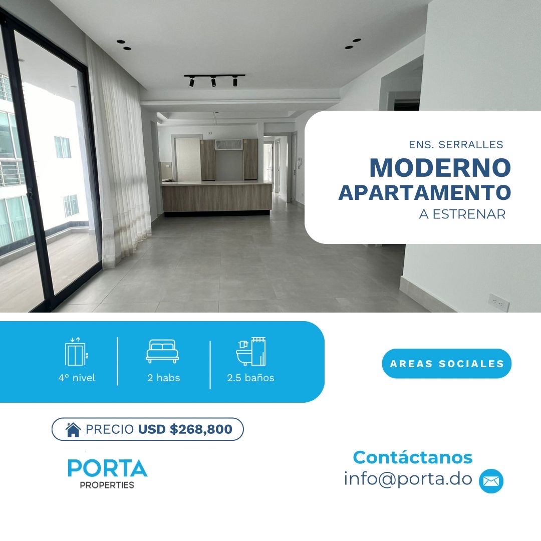 apartamentos - Apartamento en torre recién entregada. Serrallés