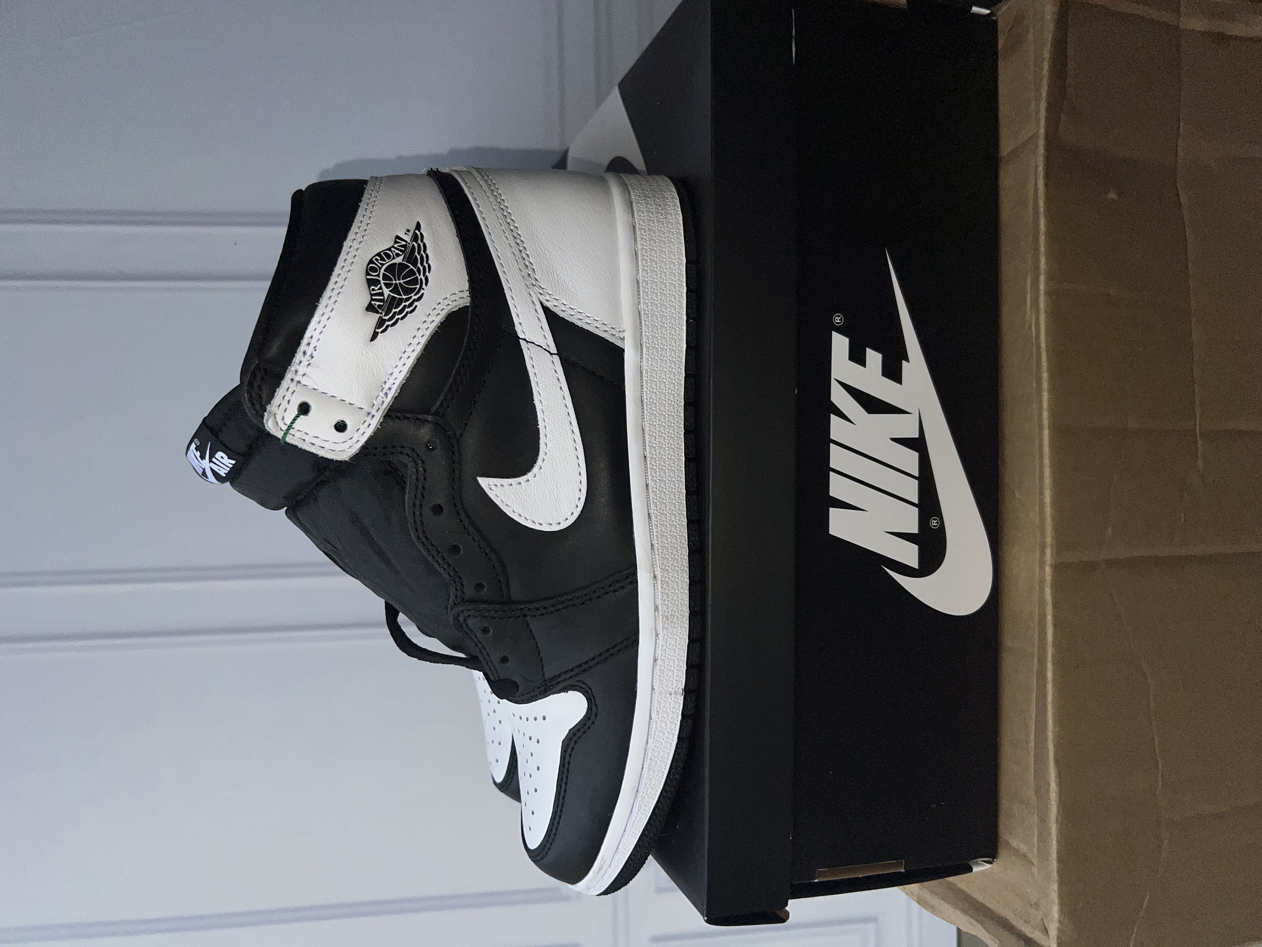 zapatos para hombre - AIR JORDAN 1 HIGH BLACK AND WHITE Size 8  1