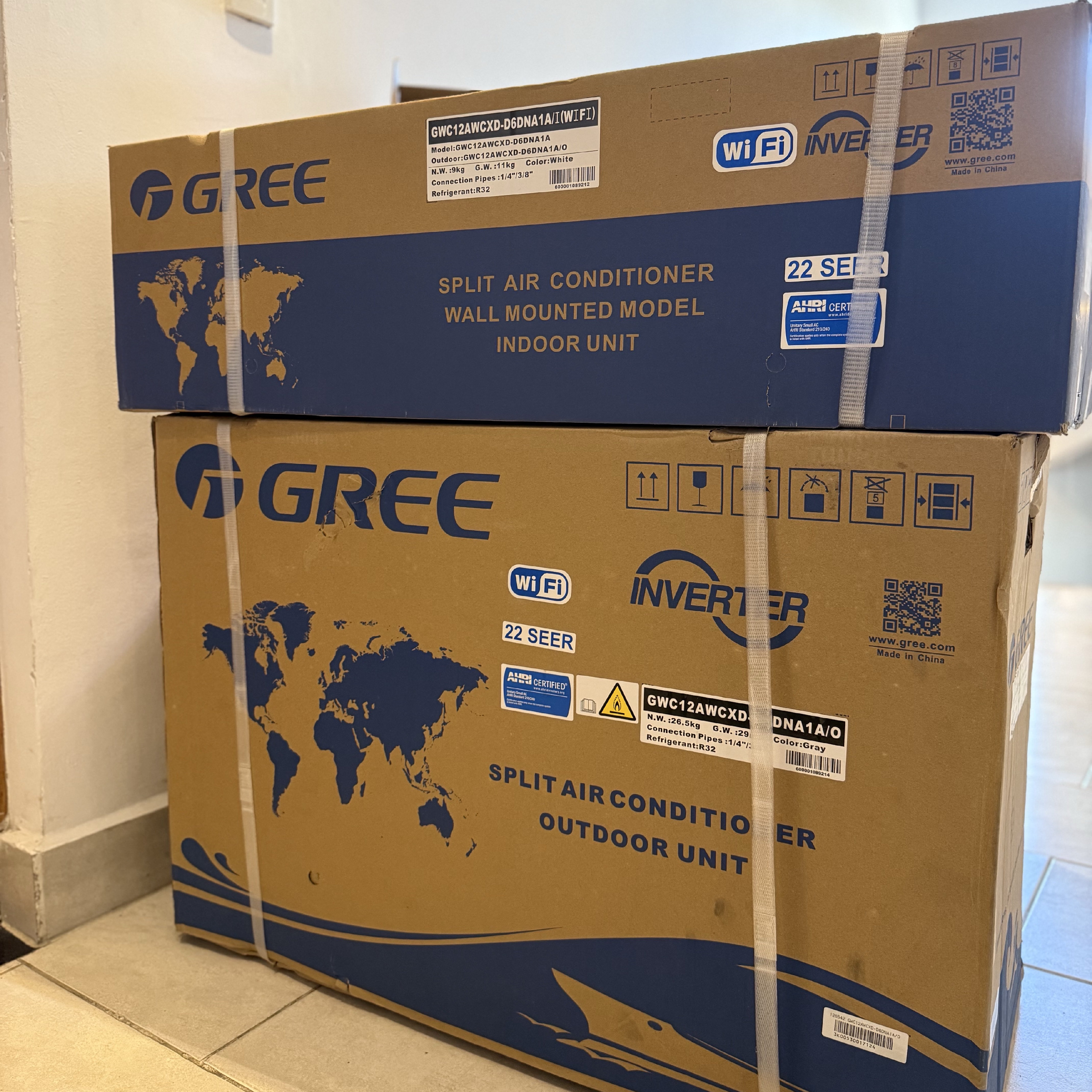 aires acondicionados y abanicos - Aires Acondicionados Inverter Gree 220v 12BTU Eficiencia 22 Nuevos Sellados 🔥 0