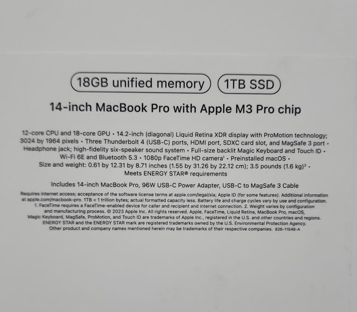 computadoras y laptops - MacBook Pro M3 Pro 14" 1TB SSD 18GB RAM 2023 Sellada 🔥‼️ Ofertaza 1