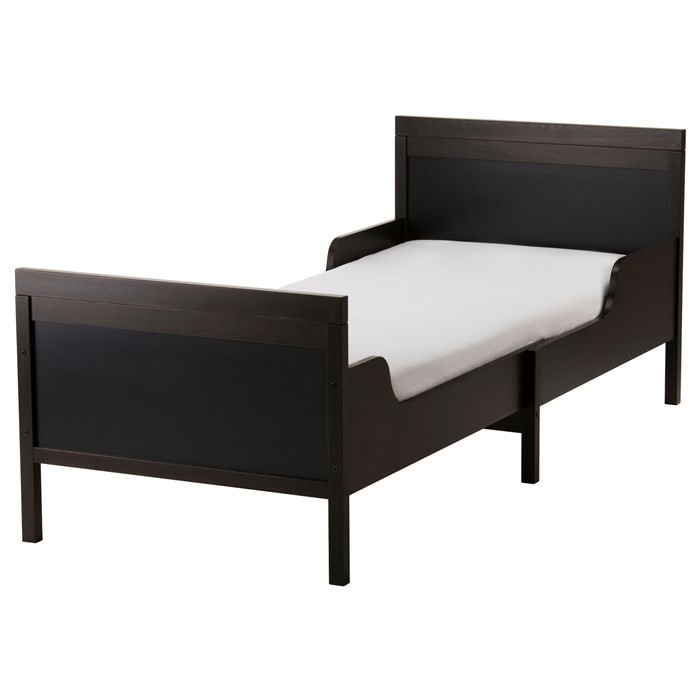 muebles - Juego de cama extensible para niños marron/negro