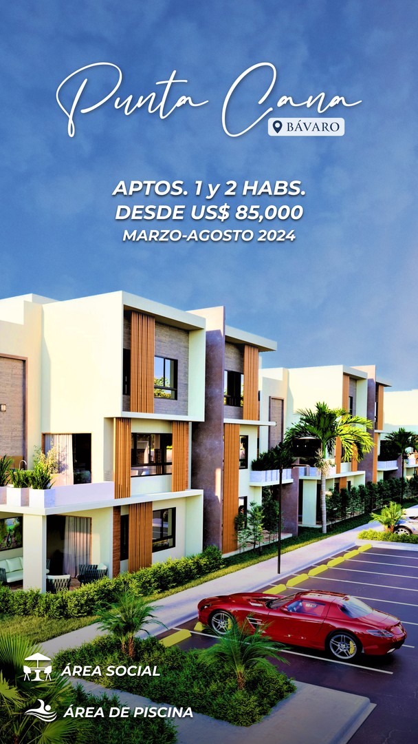 apartamentos - vendo apartamento en punta cana