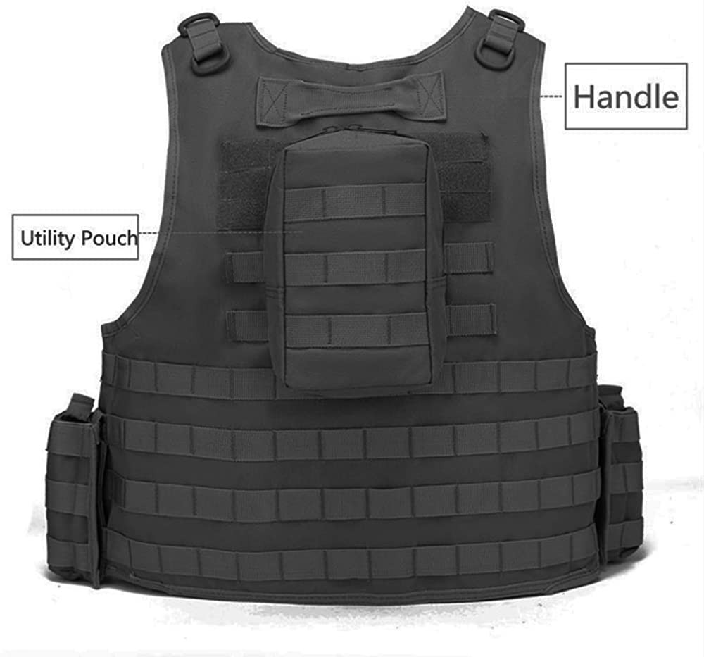 deportes - Chaleco táctico ajustable, chaleco MULTIUSOS seguridad brigadista paintball 3