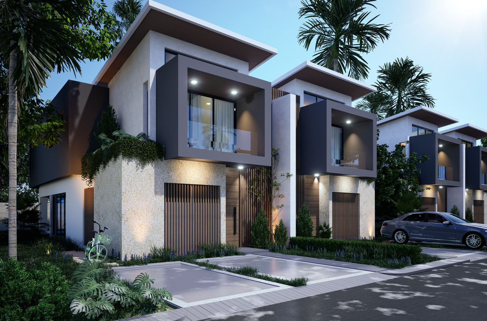 casas vacacionales y villas - Villas Estilo Duplex Lujo en Residencial VistaCana Listos 2026 en Bavaro