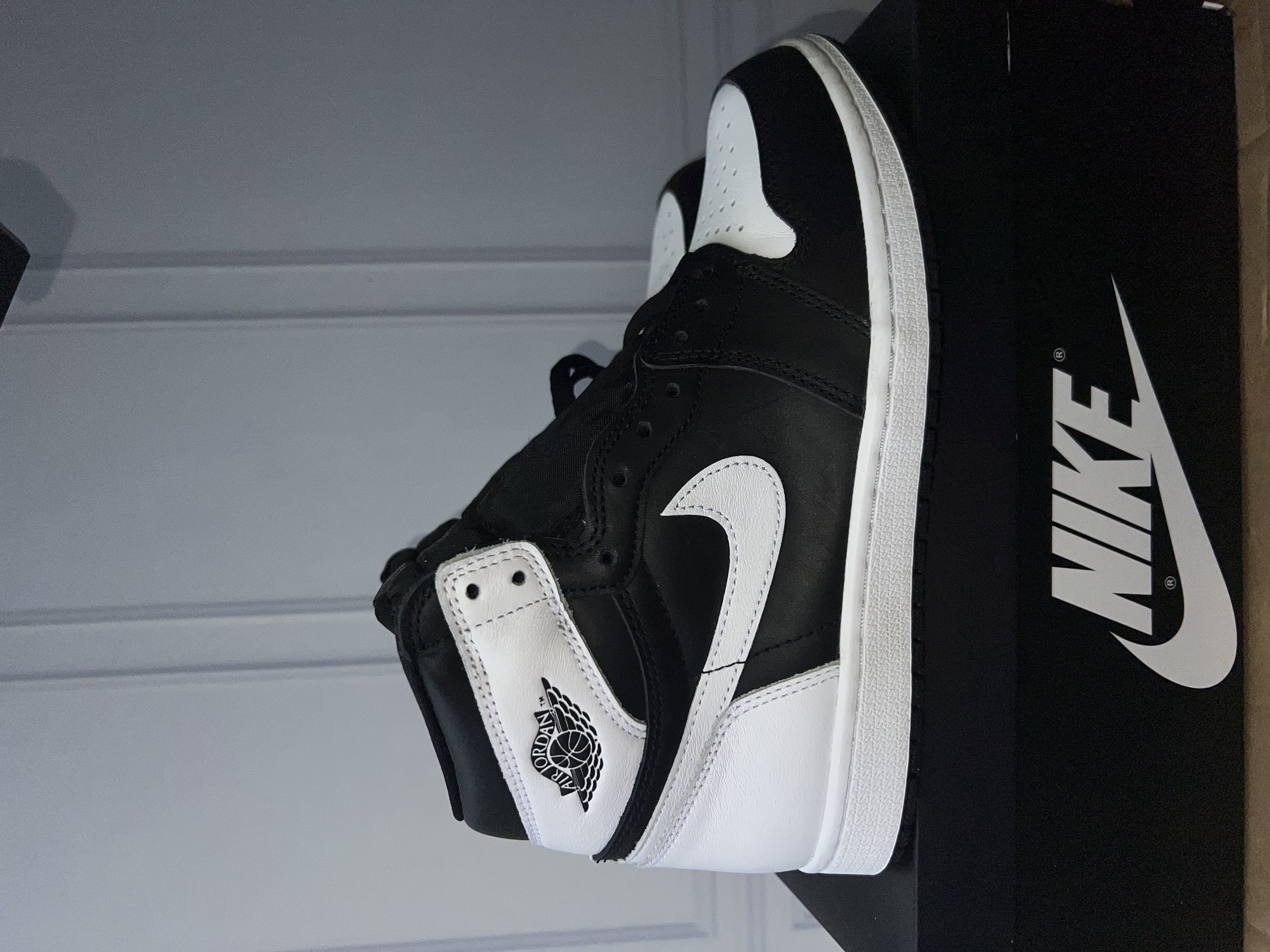 zapatos para hombre - AIR JORDAN 1 HIGH BLACK AND WHITE Size 8  3