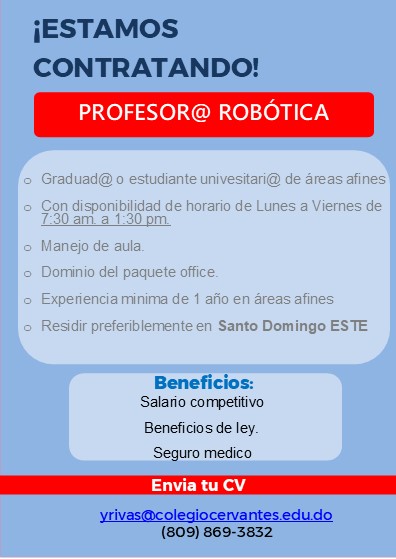 empleos disponibles - Profesor@ Robótica 